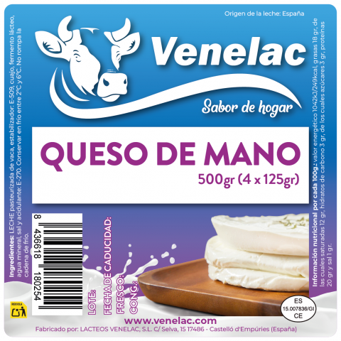 Queso de Mano - 500 g. (4x125g)